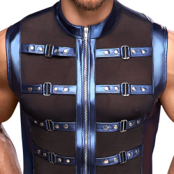 NEK Veste avec zip Top Eclino Bleu métallisé